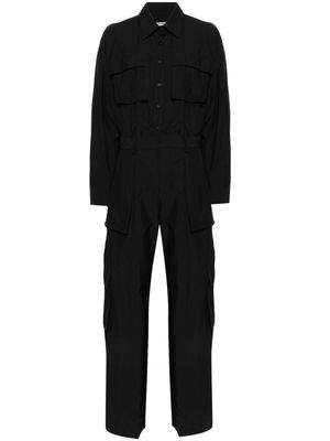 Alexander Wang button-up ripstop cargo jumpsuit - Black