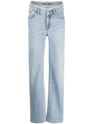Alexander Wang cable-chain link cotton straight jeans - Blue