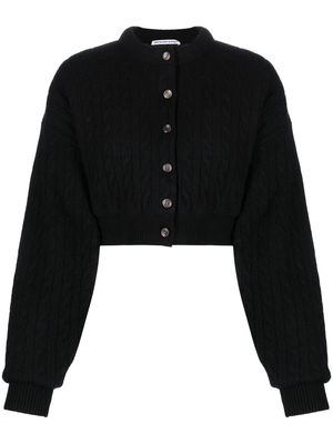 Alexander Wang cable-knit cropped cardigan - Black