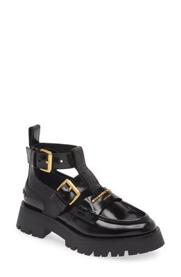 Alexander Wang Carter Cutout Ankle Strap Boot in Black