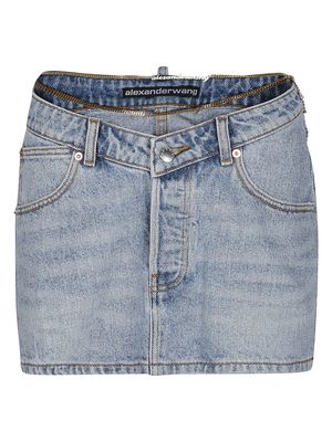 Alexander Wang Chain-embellished Denim Mini Skirt