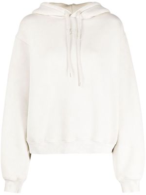 Alexander Wang cotton blend cropped hoodie - Neutrals
