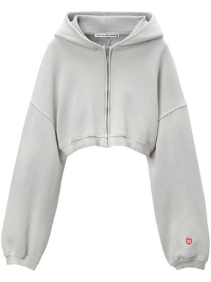 Alexander Wang cotton zip-up hoodie - Grey