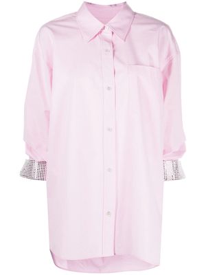 Alexander Wang crystal-cuff cotton shirt - Pink