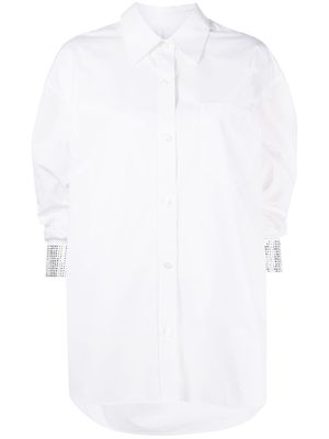 Alexander Wang crystal-cuff cotton shirt - White
