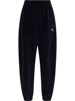 Alexander Wang crystal-logo track pants - Blue