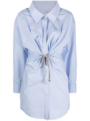 Alexander Wang Crystal Tie Twist shirt dress - Blue