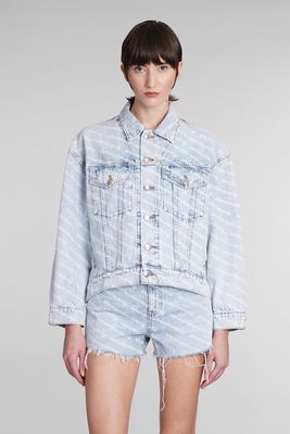 Alexander Wang Denim Jackets In Cyan Cotton