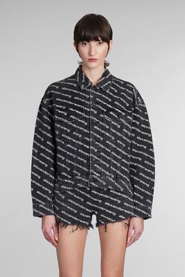 Alexander Wang Denim Jackets In Grey Cotton