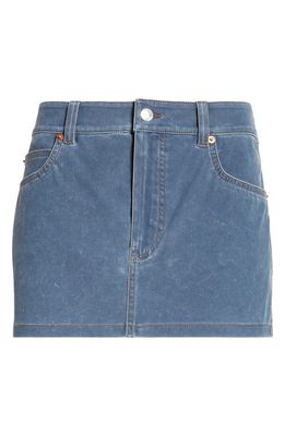 Alexander Wang Denim Trompe l'Oeil Stretch Nylon Miniskirt in Dark Night