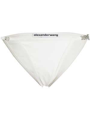 Alexander Wang diamanté logo swimming briefs - White