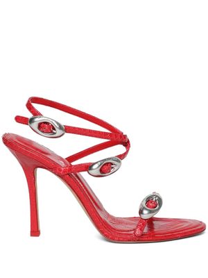 Alexander Wang Dome 105mm leather sandals - Red