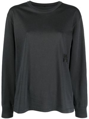 Alexander Wang embossed logo cotton shirt - Grey