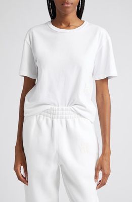 Alexander Wang Essential Cotton Jersey T-Shirt in 100 White