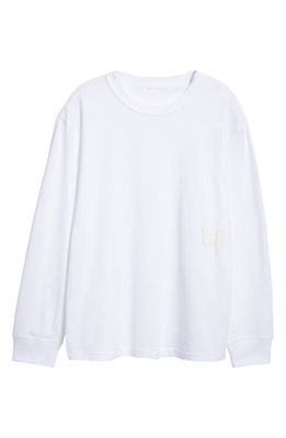 Alexander Wang Essential Puff Logo Cotton Jersey Crewneck T-Shirt in White
