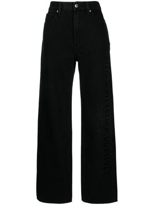 Alexander Wang EZ embroidered straight-leg trousers - Black