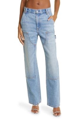 Alexander Wang EZ Slouch Carpenter Straight Leg Jeans in Classic Light Indigo
