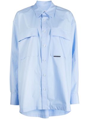 Alexander Wang flap-pocket cotton shirt - Blue