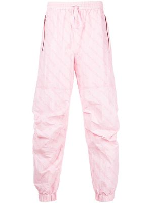 Alexander Wang flocked-logo trousers - Pink
