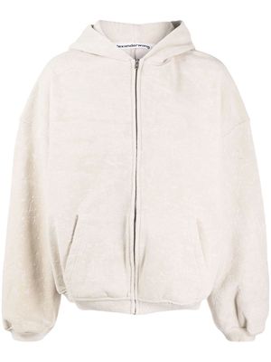 Alexander Wang flocked velvet jacket - Neutrals