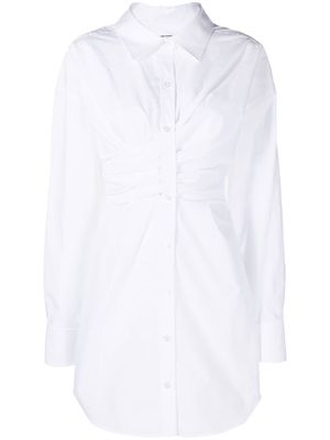 Alexander Wang gathered cotton shirt dress - White
