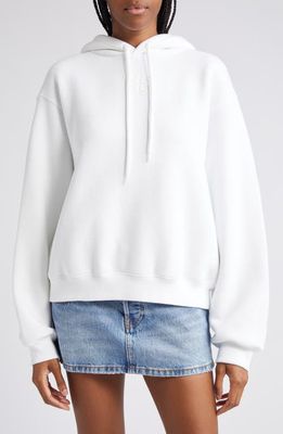 Alexander Wang Gender Inclusive Relaxed Fit Essential Terry Cloth Hoodie in White