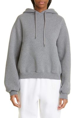 Alexander Wang Gender Inclusive Relaxed Fit Glitter Terry Cloth Hoodie in 079 Sidewalk