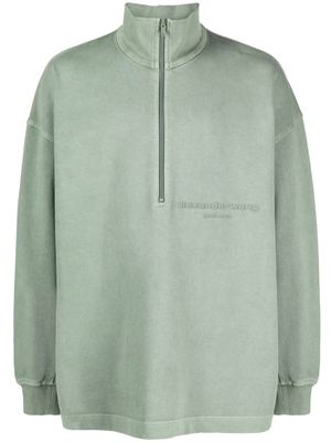 Alexander Wang half-zip cotton sweatshirt - Green