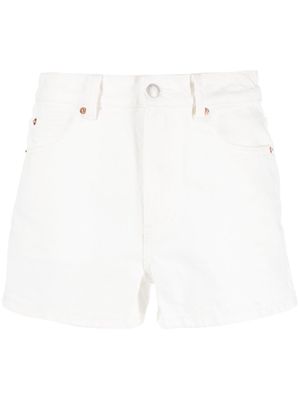 Alexander Wang high-rise denim mini shorts - White