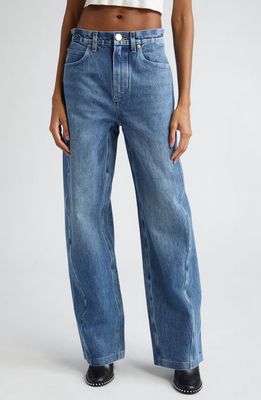 Alexander Wang High Waist Nonstretch Denim Balloon Leg Jeans in Vintage Medium Indigo