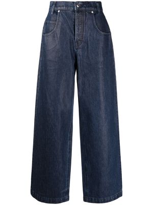 ALEXANDER WANG high-waisted wide leg jeans - Blue