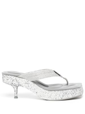 Alexander Wang Jessie glitter sandals - Silver