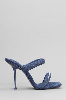 Alexander Wang Julie Slipper-mule In Blue Nylon