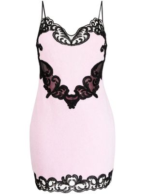 Alexander Wang lace-trimmed terry-cloth minidress - Pink