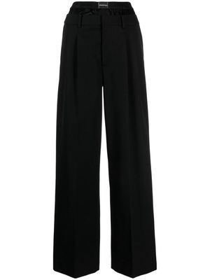 Alexander Wang layered-design wool trousers - Black