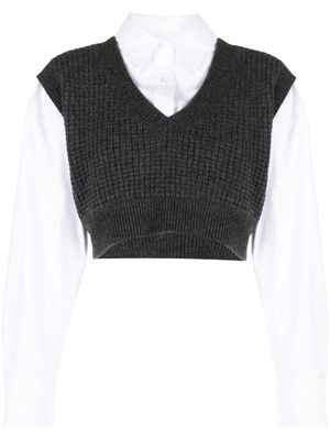 Alexander Wang layered knitted vest - Grey