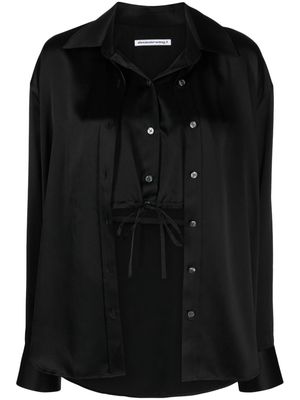 Alexander Wang layered silk shirt - Black