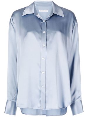 Alexander Wang layered silk shirt - Blue