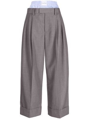 Alexander Wang layered tailored-cut trousers - Grey