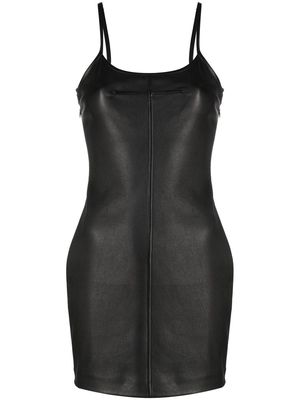 Alexander Wang leather slip minidress - Black