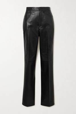 Alexander Wang - Leather Straight-leg Pants - Black