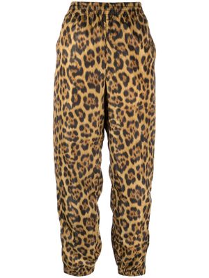 Alexander Wang leopard-print tapered-leg trousers - Brown