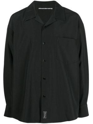 Alexander Wang logo-appliqué dress shirt - Black