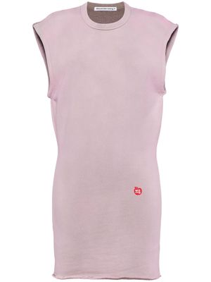 Alexander Wang logo-appliquéd cotton minidress - Pink