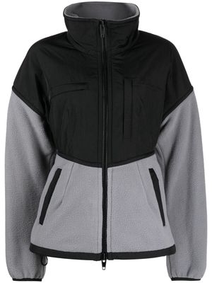 Alexander Wang logo-emboridered fleece jacket - Black