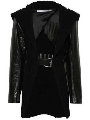 Alexander Wang logo-embossed belted jacket - Black