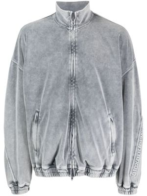 Alexander Wang logo-embossed cotton jacket - Grey