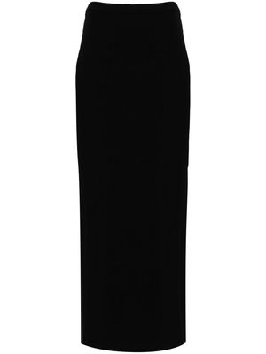Alexander Wang logo-embossed cotton maxi skirt - Black