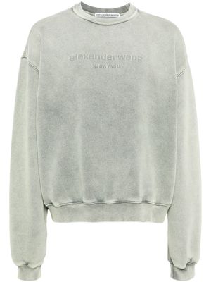 Alexander Wang logo-embossed cotton shirt - Green