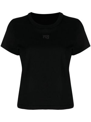 Alexander Wang logo-embossed cotton T-shirt - Black